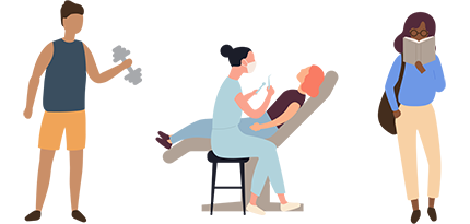 Employee benefits including fitness, dentist, education